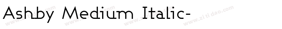Ashby Medium Italic字体转换